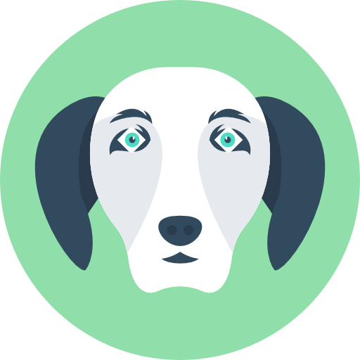 Dog Flat Color Circular icon