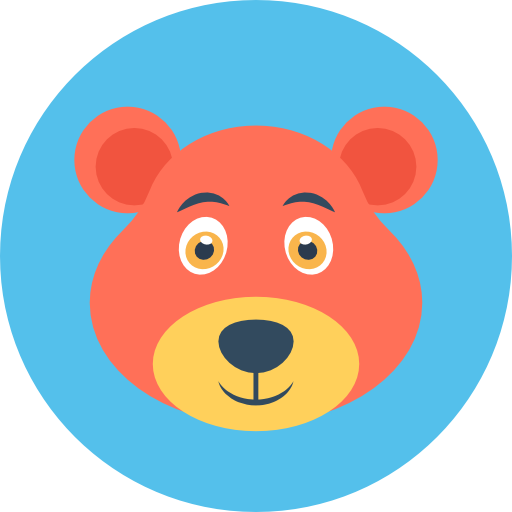 Bear Flat Color Circular icon