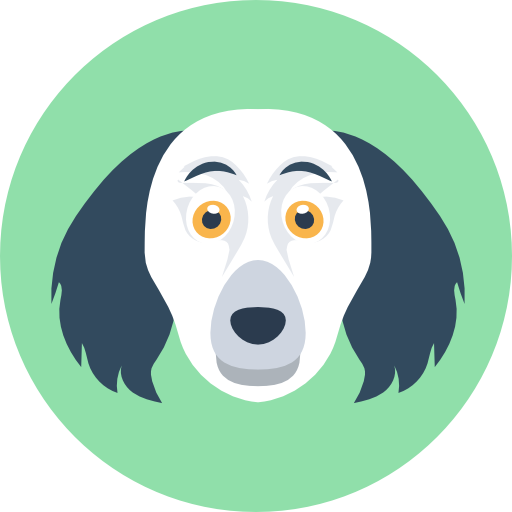 Dog Flat Color Circular icon