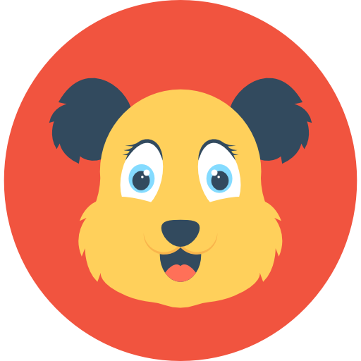 Dog Flat Color Circular icon