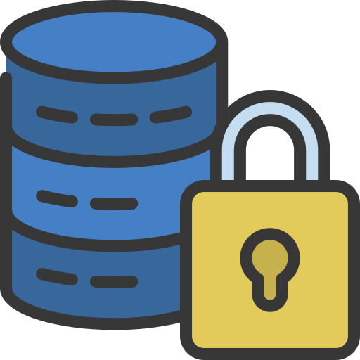seguridad de datos icono gratis