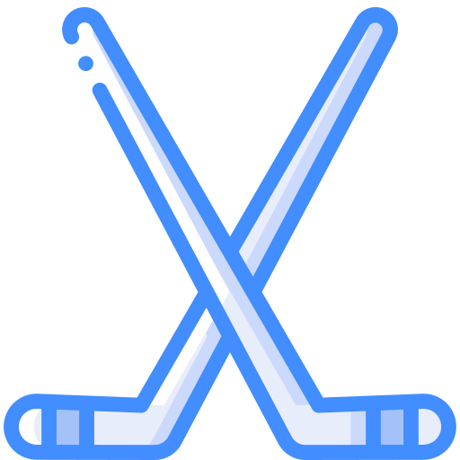 palos de hockey icono gratis