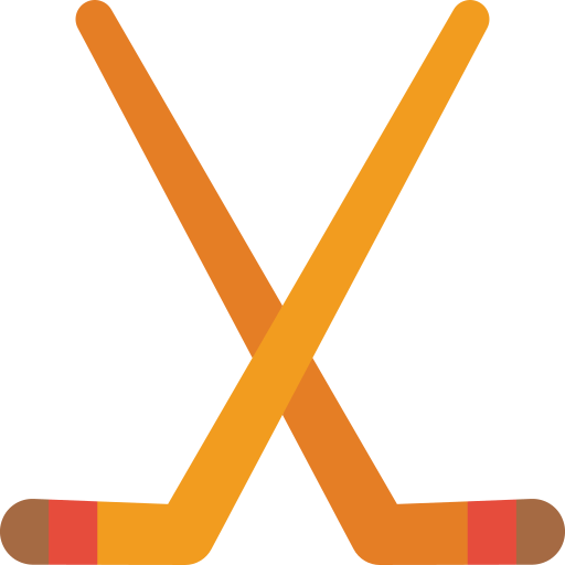 palos de hockey icono gratis