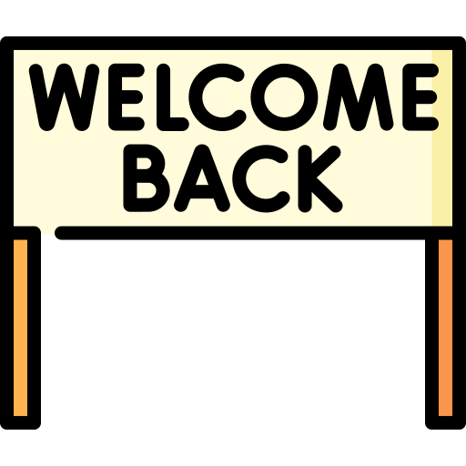 Welcome back - Free communications icons