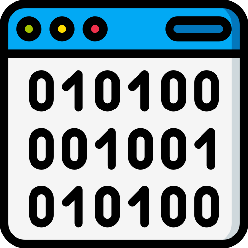 código binario icono gratis