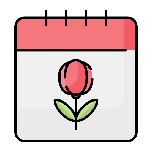 calendario de primavera icono gratis