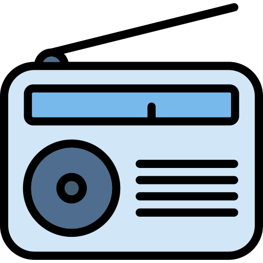 Radio Generic Outline Color icon