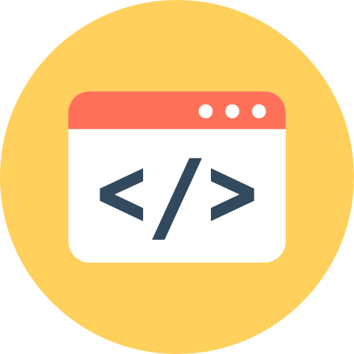 Coding Flat Color Circular icon