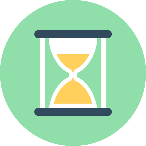 Hourglass Flat Color Circular icon