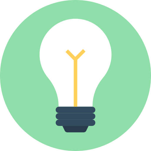 Lightbulb Flat Color Circular icon