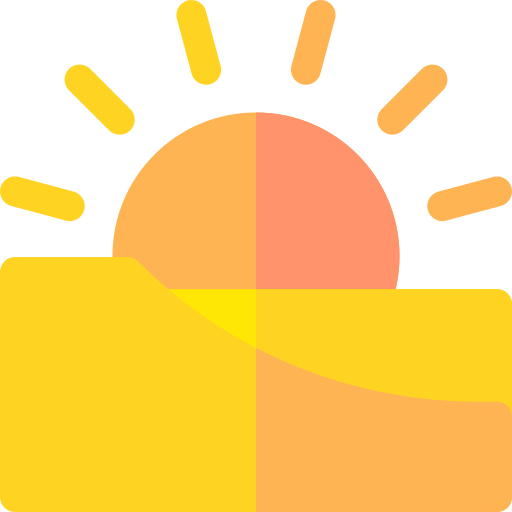 Sunset Basic Rounded Flat icon