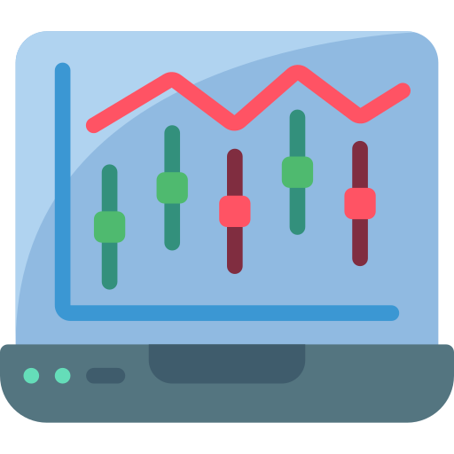 aplicación de bolsa de valores icono gratis