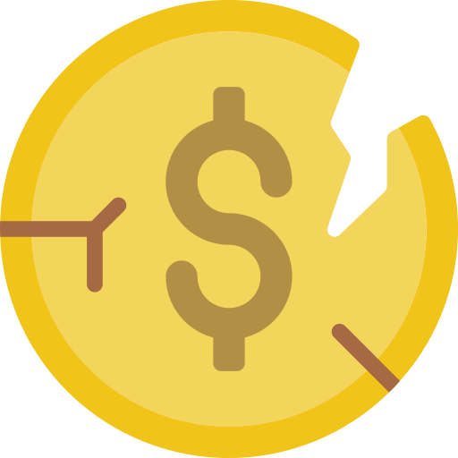 cassé Icône gratuit