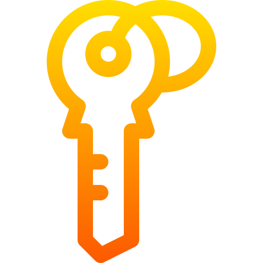 Key Basic Gradient Lineal color icon