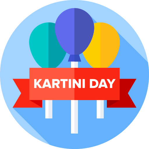 día de kartinis icono gratis