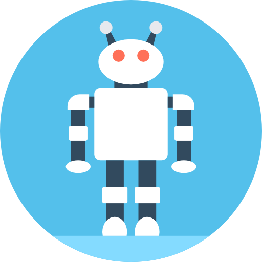 Robot Flat Color Circular icon