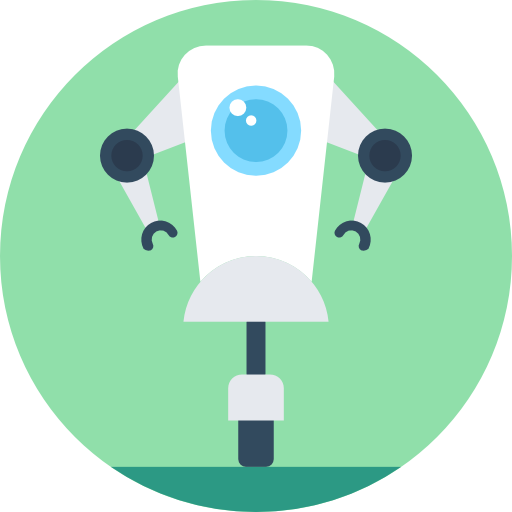 Robot Flat Color Circular icon