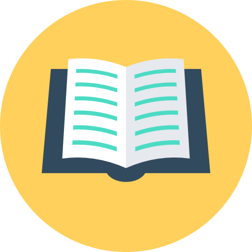 Open book Flat Color Circular icon