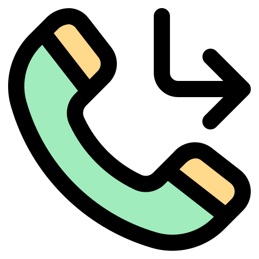 Call forwarding Generic Outline Color icon