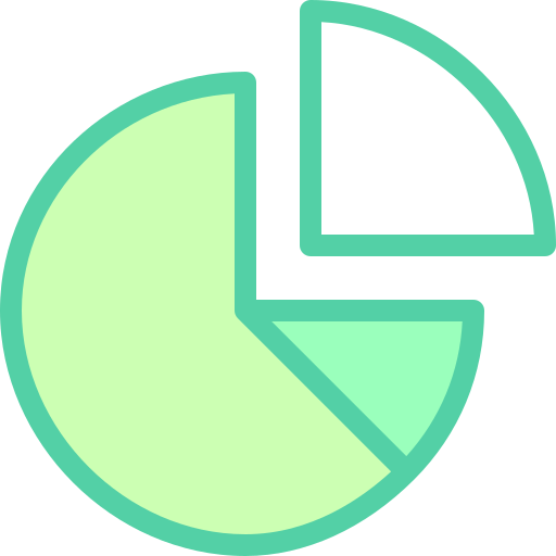 Pie chart Detailed color Lineal color icon