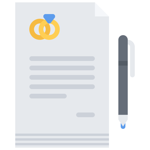 Contract Coloring Flat icon