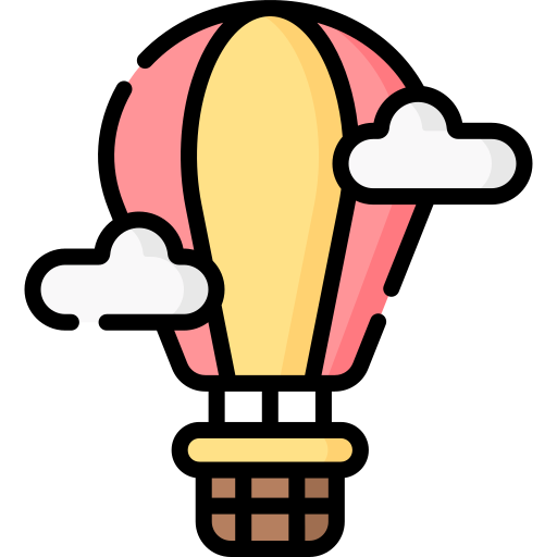 Hot air balloon Special Lineal color icon