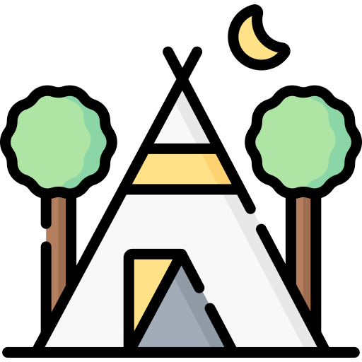 Tent Special Lineal color icon