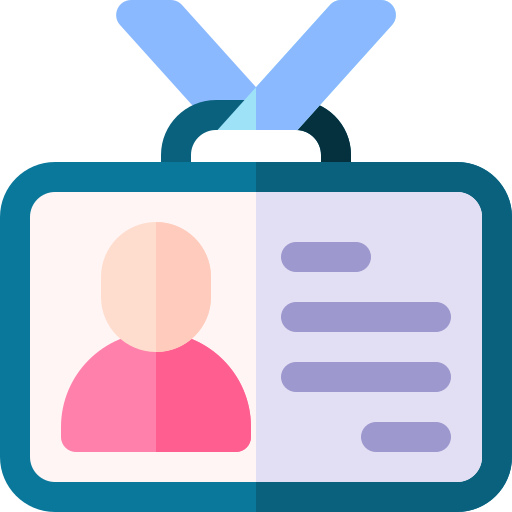 Id card Basic Rounded Flat icon