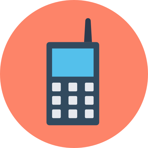 Mobile phone Flat Color Circular icon