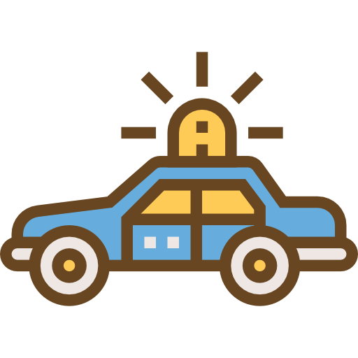 coche de policía icono gratis