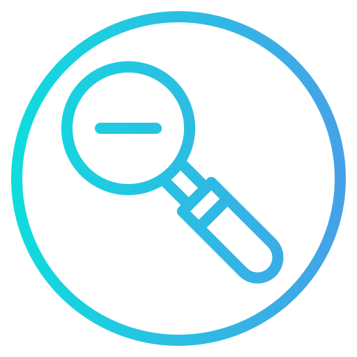 disminuir el zoom icono gratis