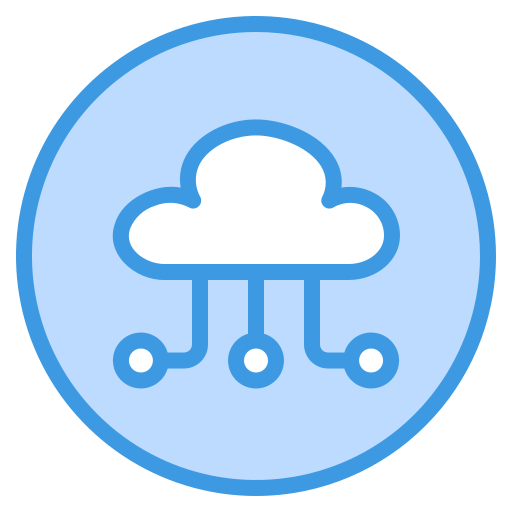 Cloud storage Generic Blue icon