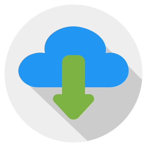 descarga en la nube icono gratis