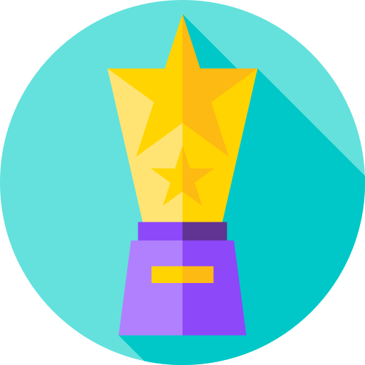 Trophy Flat Circular Flat icon