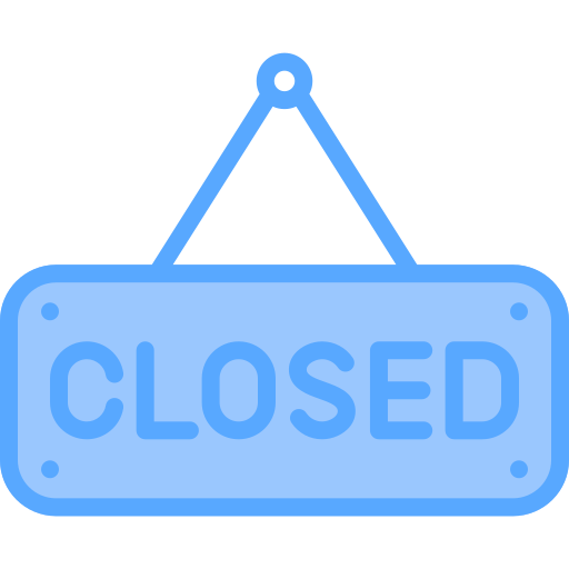Closed sign - free icon