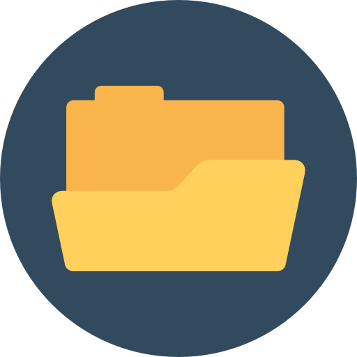 Folder Flat Color Circular icon