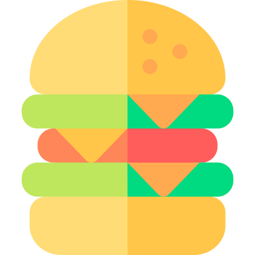 Burger Basic Rounded Flat icon