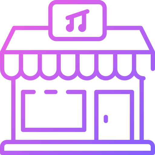 tienda de música icono gratis