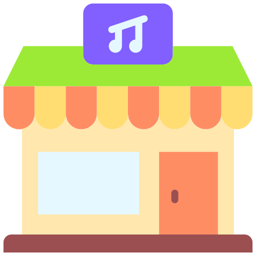 tienda de música icono gratis