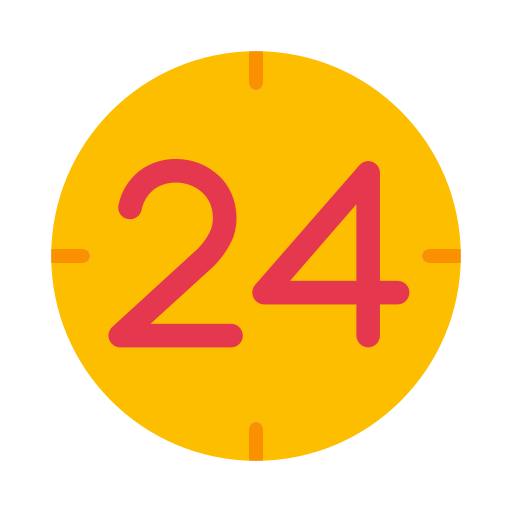 24 hours free icon 24 hours free icon