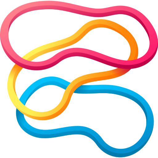 Rubber bands 3D Color icon