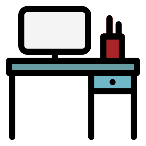 escritorio de oficina icono gratis