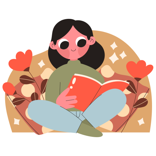 Reading book free sticker