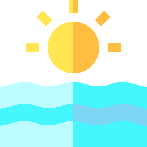 Sea Basic Straight Flat icon