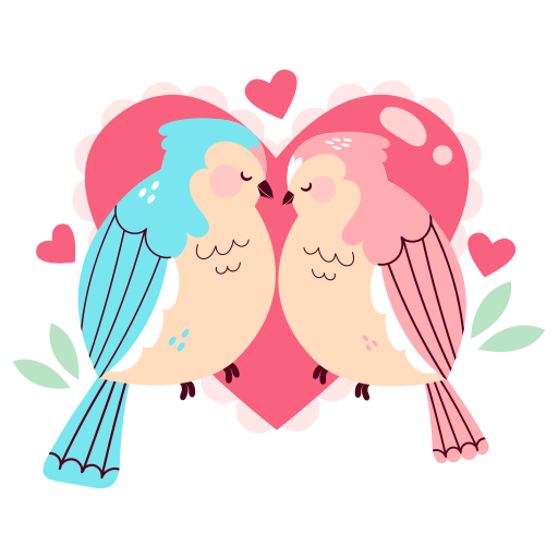 Love birds free sticker