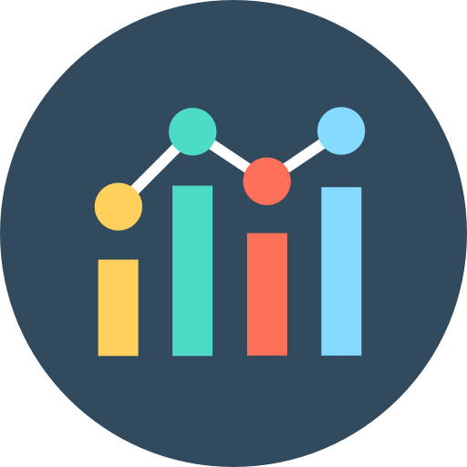 Bar chart Flat Color Circular icon