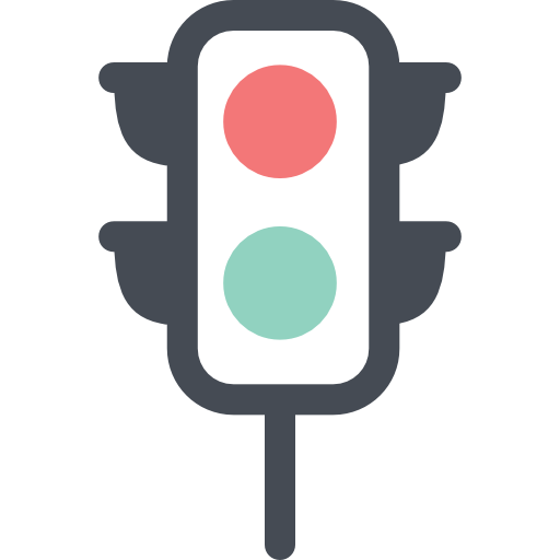 red traffic light icon