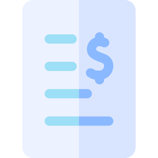 Invoice Basic Rounded Flat Icon