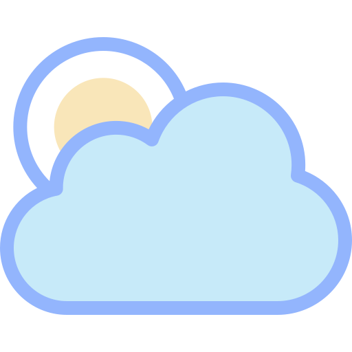 Cloudy Detailed color Lineal color icon