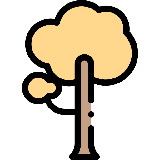 Tree Detailed Rounded Lineal color icon